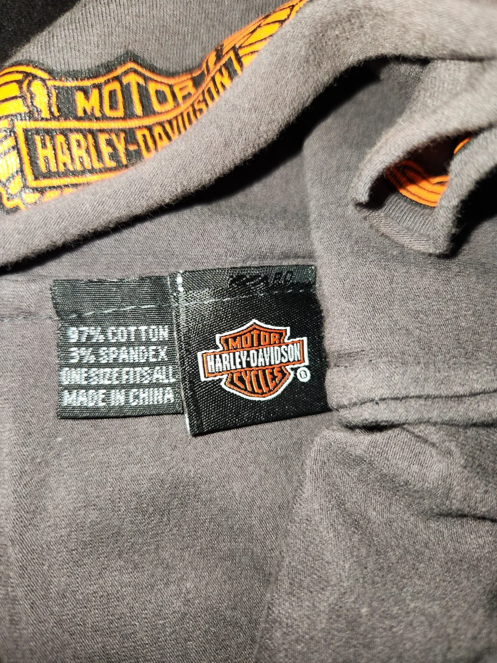 Harley-Davidson Gray Gaiter with Orange Logo Wings #432